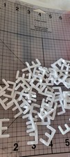 1 Inch White Plastic Set of Letters Numbers Symbols Set