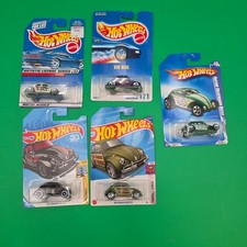 Lot of 5 NIB Various Series/Style of Hot Wheels VW Bug Cars..