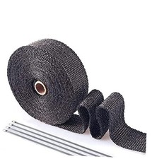 Exhaust Wrap Black 1" x 16' Roll for Motorcycle Fiberglass Heat Shield Tape