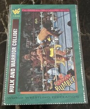1998 WWF Magazine Card #158 Hulk Hogan & Ultimate Warrior WWE Wrestling Legends 