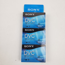 Sony DVC Digital Video Cassette Tape Mini DV 60 Minutes DVM60PRR USA Lot of 3