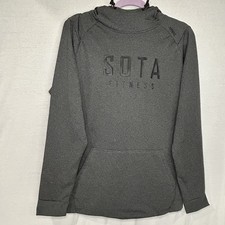 UNRL Crossover Hoodie Men's M Gray Sota Fitness Performance Pullover Sweatshirt