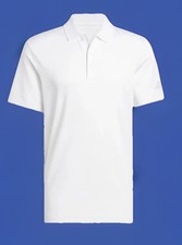  90 Men's adidas Beyond Textured GOLF White Polo Size Large JY1943