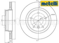 2X Bremsscheibe Metelli 23-0704C 2 Bremsscheiben Hinterachse Hinten FüR BMW