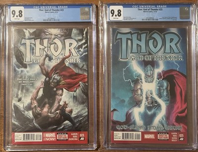 Thor God Of Thunder 23 & 25 CGC 9.8