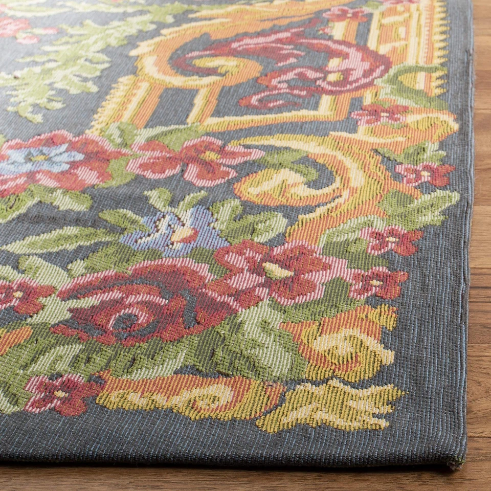 Alfombra Clásica Colección Vintage - 5' x 8', Gris y Rosa, Floral Oriental D... Foto 3 de 4