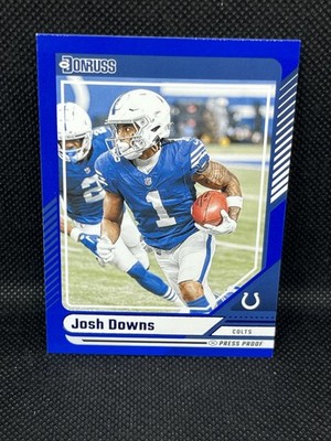 JOSH DOWNS 2024 Donruss #274 Press Proof Blue Indianapolis Colts