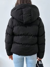 Women's Short Korean-style Loose Oversized Thick Warm Hooded Puffer Jacket