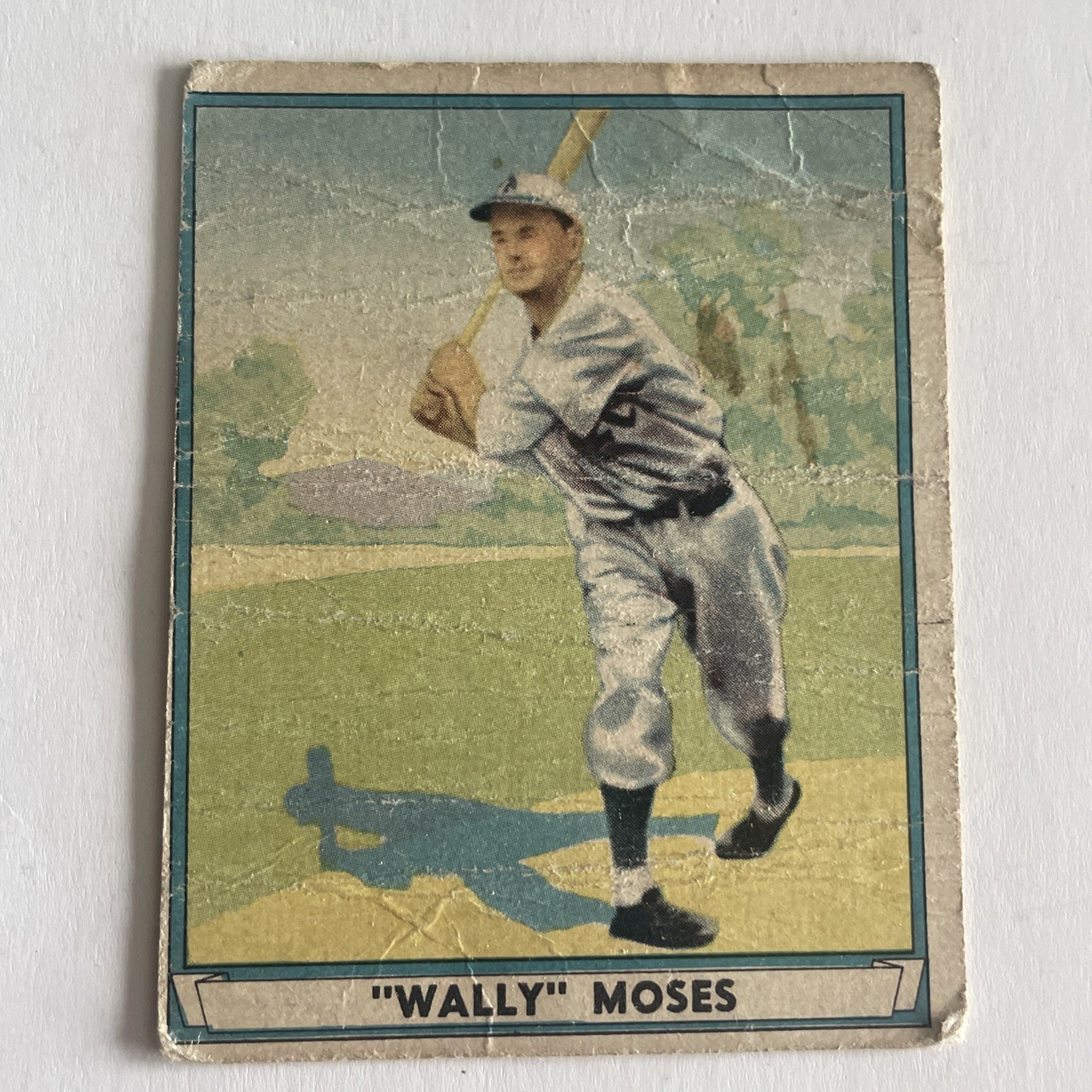 1941 Play Ball Set Break #42 WALLACE "WALLY" MOSES Philadelphia Athletics 