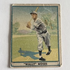 1941 Play Ball Set Break #42 WALLACE "WALLY" MOSES Philadelphia Athletics