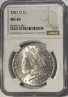1901 O Morgan Silver Dollar $1 NGC MS65 ‼️BLAST WHITE GEM‼️