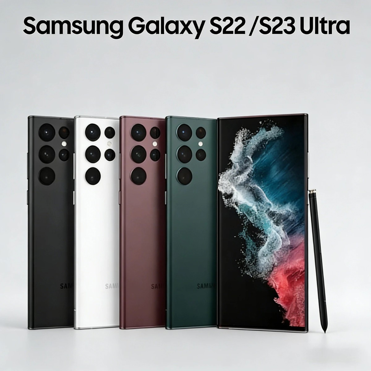 Samsung Galaxy S22 Ultra - 128 GB - Burgundy (Unlocked) for sale