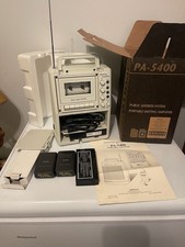 Apollo PA-5400 Portable PA System w/ Box Manual 2 Batteries Tested Works