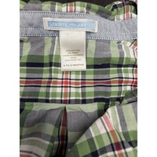 Janie and Jack 6-12M Green Red Plaid Button Down Shirt Holiday Christmas Boy