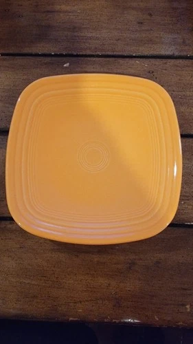 SALAD PLATE square Tangerine Orange NEW HOMER LAUGHLIN FIESTA 7 1/2 "