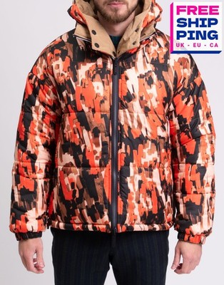 UVP710  JUST CAVALLI Steppjacke IT50 US40 L wattiert bedruckt Kapuze