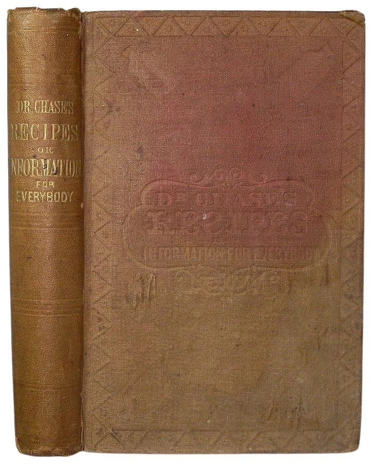 1867  Antique Cookbook Pioneer Frontier Farm Home Household Herbal Healing  Beer - Image 3 of 4