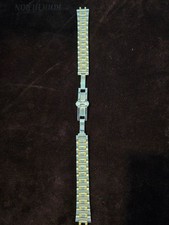   NEW   Old Stock. 15MM ORIGINAL GUCCI WATCH BAND BRACELET FOR 9000L TWO-TONE