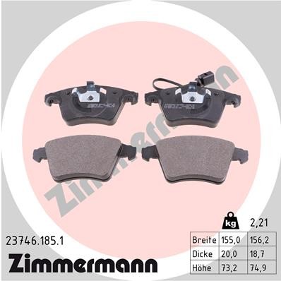 Zimmermann brake pad set, disc brake 23746.185.1