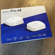 eero Pro 6E Tri-Band AXE5400 Wi-Fi 6E Router Mesh System - White 2-Pack 