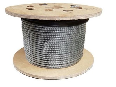 50 m Spule PVC kunststoffbeschichtet verzinkt Kabel 5-7 mm (Ref 199)