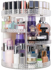 360 Degree Rotating Makeup Organizer, Extra Large Capacity Perfume Organizer, Re