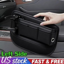 Left Side Car Seat Gap Filler Storage Bag Organizer Box Phone Holder Accessories