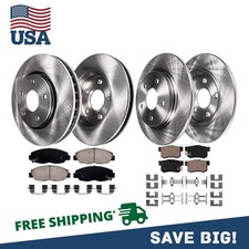 Disc Brake Rotors Ceramic Brake Pads Front Rear For 2006-2011 Honda Civic Ex