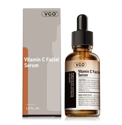 VGO Vitamin C Serum for Face, Vit C Anti Aging Serum with Hyaluronic Acid