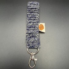 Handmade Fabric Scrunchie Keychain Wristlet  Cute Key Fob Bracelet Gift