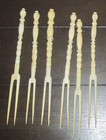 Unbranded Vintage 11 Faux Bone Cocktail Appetizer Picks Skewers MCM Barware — photo 2