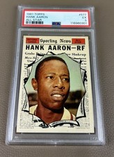 1961 TOPPS #577 HANK AARON ALL-STAR BRAVES PSA 5 