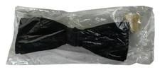 Vintage Saunders Formal Star Black Clip On Bow Tie Mens New Old Stock