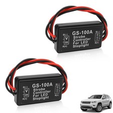2 PCS 12-30V LED Strobe Brake Light Flasher Module, Flash Controller for Moto...