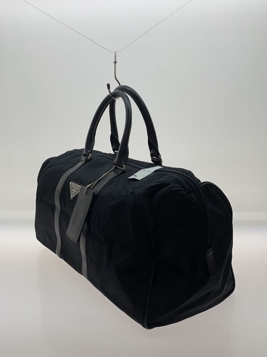 PRADA Boston Bag Triangular Plate Triangle Saffia… - image 2