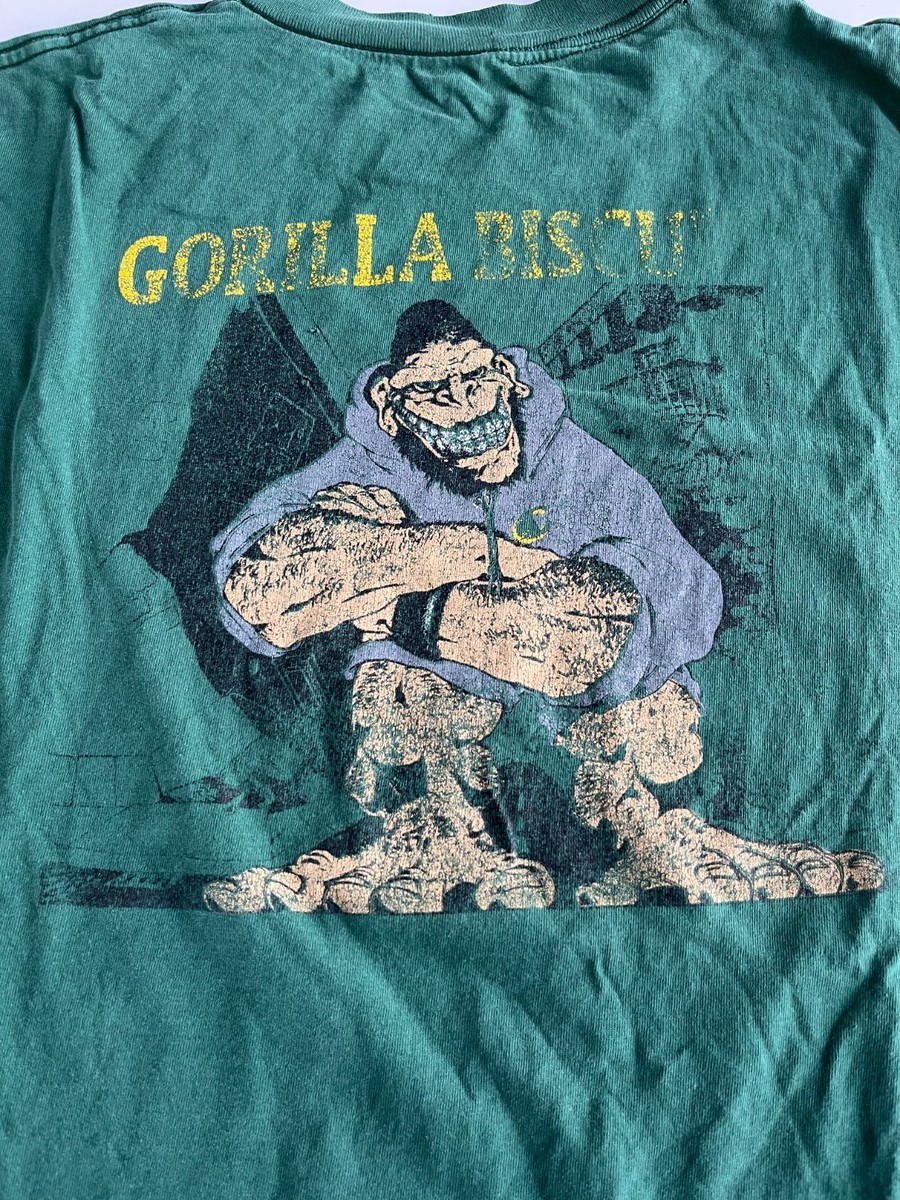 Gorilla Biscuits Vintage 90s T-Shirt Green Rare NY Hardcore L / XL