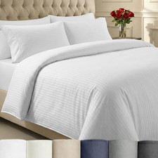 King Size Duvet Cover Set, Premium 400 Thread Count 100 Cotton Sateen, Soft Sat