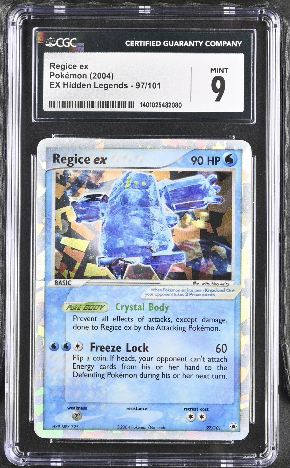 CGC 9 MINT Regice ex 2004 EX Hidden Legends 97/101 Holo Pokemon Card
