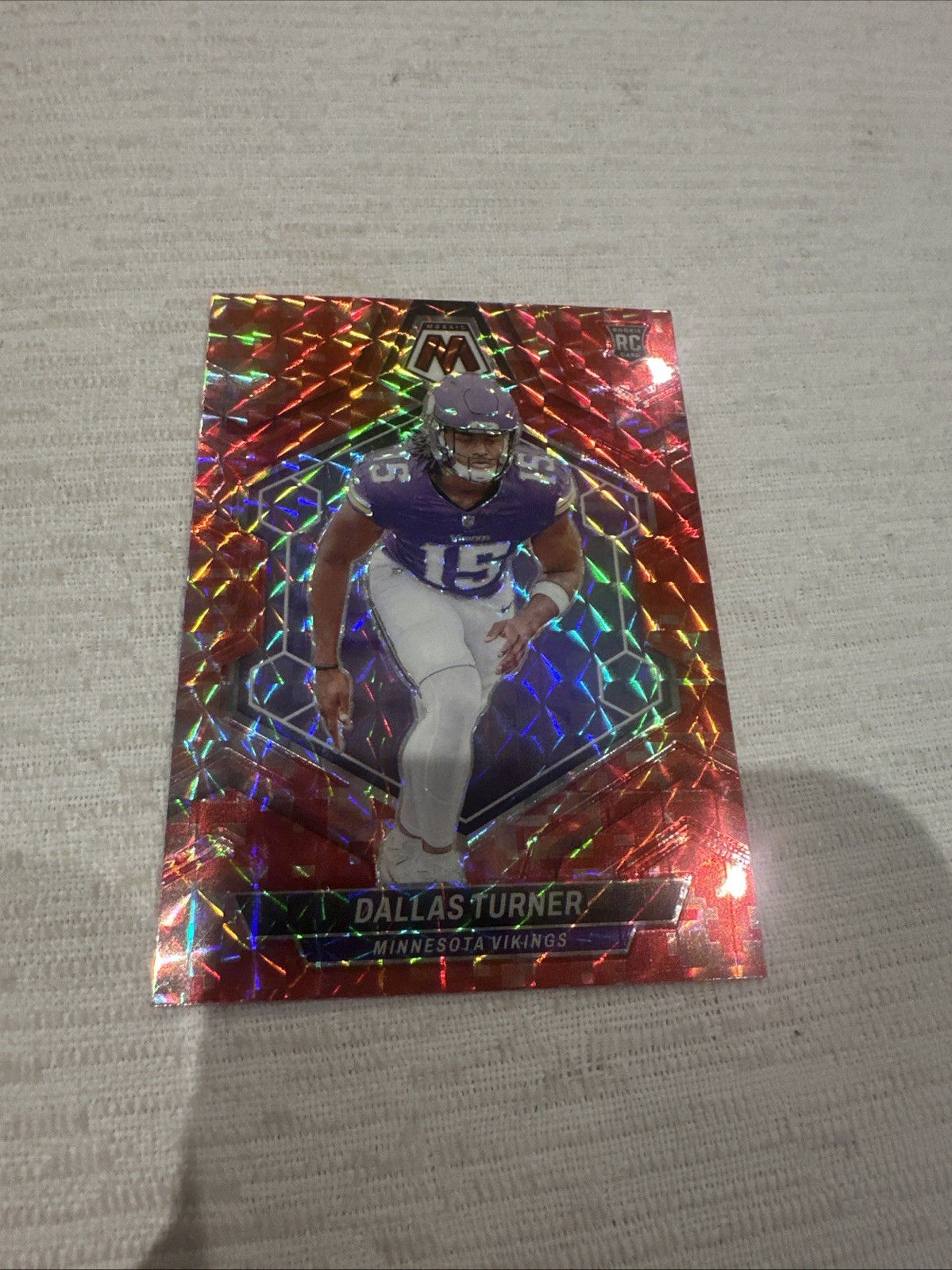 2024 Panini Mosaic #317 Dallas Turner Mosaic Camo Red