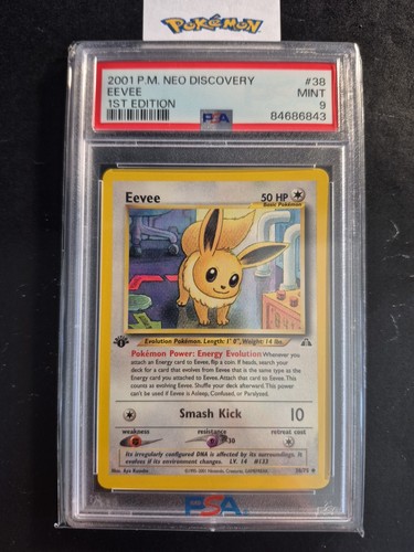 Eevee (1st Edition) graded PSA 9 for sale on eBay
