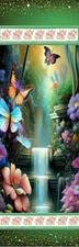 BUTTERFLY WATERFALLS & FLOWERS,BIRDS,FAIRIES,DOGS-BOOKMARKS - WITH TASSEL