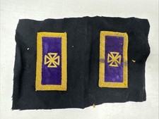 Toppe Vintage Cavalieri Templari Passato Gran Comandante Cucite su Materiale