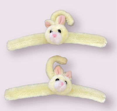 Children's Clothes Hanger Plush Bunny Rabbit 12  Yellow Nursery Baby Shower Gift