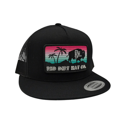 #ad Red Dirt Hat Co. Miami Vice Solid Black Trucker Cap RDHC 308 $24.95