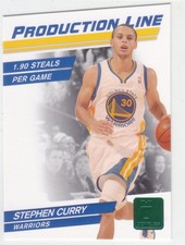 2010-11 Donruss STEPHEN CURRY GREEN PRODUCTION LINE DIE-CUT WARRIORS