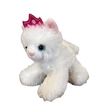 Aurora Mini Flopsie White Cat Princess Crown Plush Stuffed Animal 6 Inch 2018