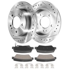 Rear Drilled Brake Rotors Brake Pads for Hyun...