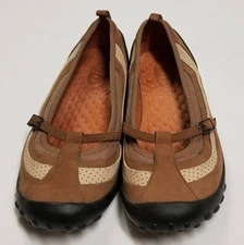 PRIVO by Clarks T-Strap Suede Driving Moccasin Sz 9 Med