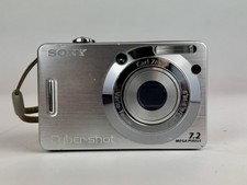 Sony Cyber-shot DSC-W50 Digital Camera working + charger, mem card, bag silver