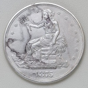 Carson City 1875-CC Trade Dollar /A186